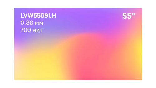 Профессиональный дисплей для видеостен Lumien [LVW5509LH] 55", 700 нит, 1920*1080, шов 0.88 мм, daisy-chain, HDMI IN, DP IN, DP OUT, LAN, IR, RS232